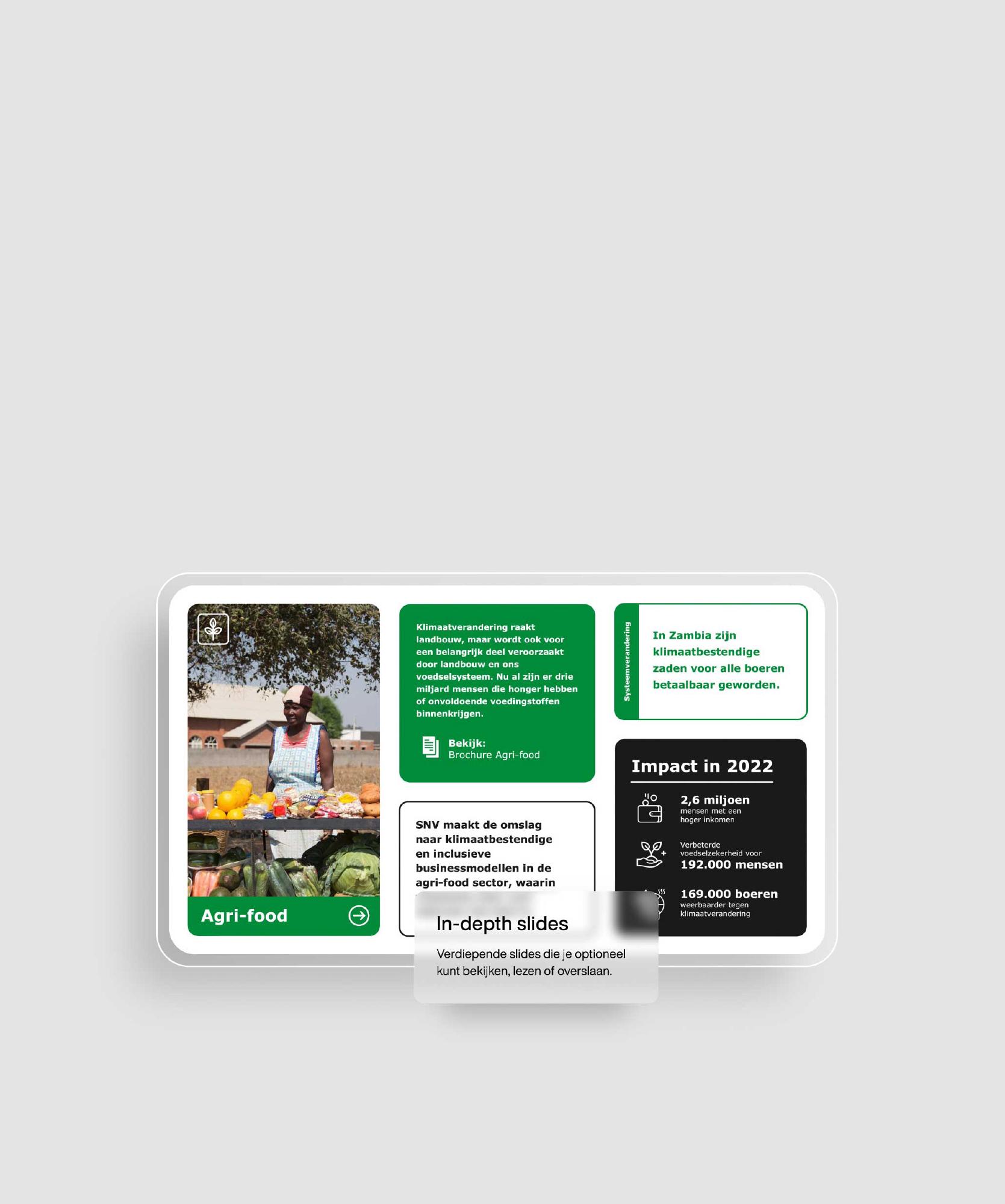 Geanimeerde presentatie ontwerp voor SNV