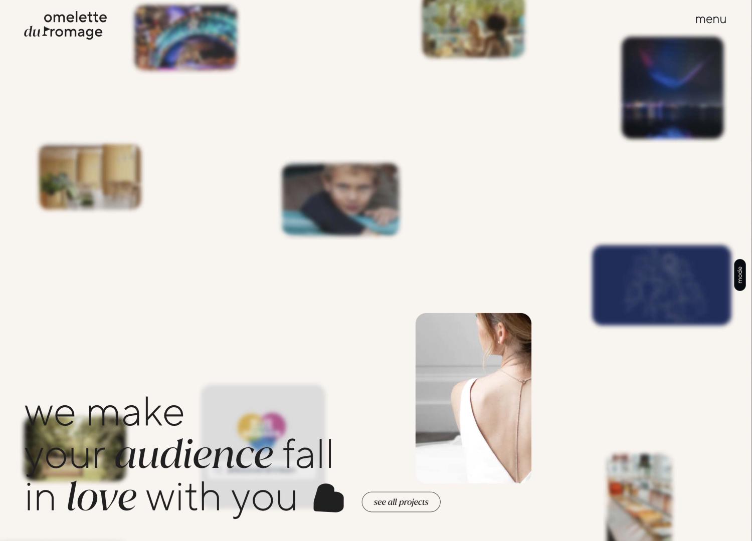 Website voor Omelette Du Fromage