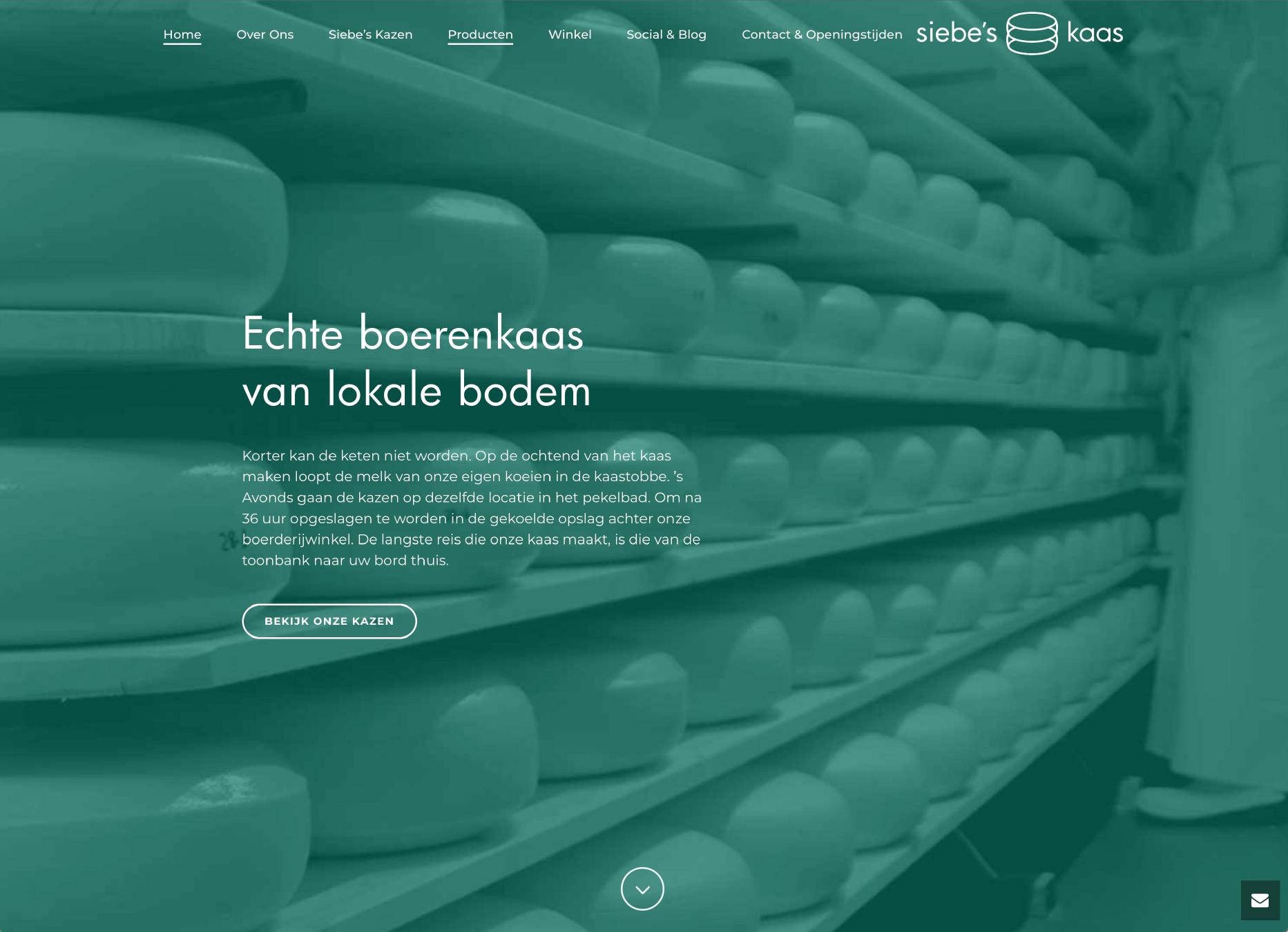 Siebes Kaas website