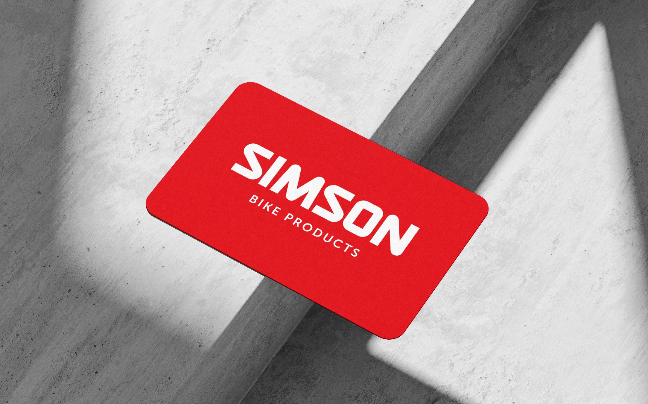 SIMSON Bike Products logo visitekaartje