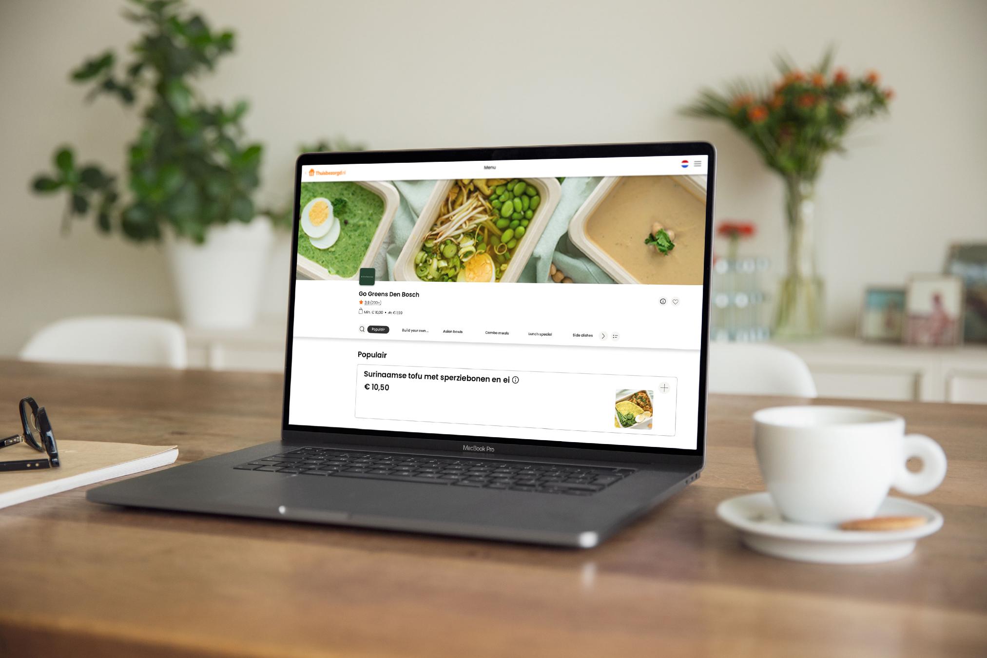 GoGreens vega en vegan gerechten banner ontwerp thuisbezorgd 