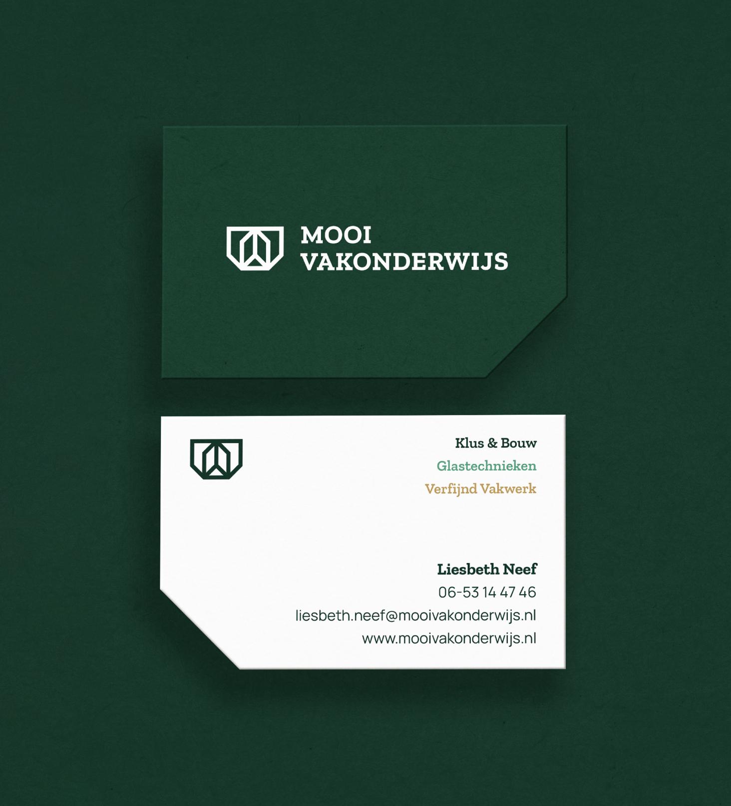 Mooivakonderwijs visitekaartje design