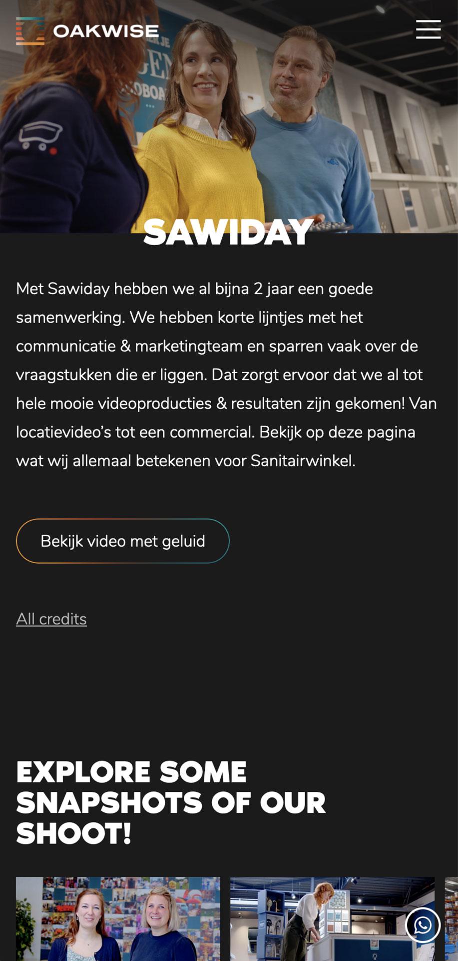 Webdesign mobiel service kaarten drag en drop