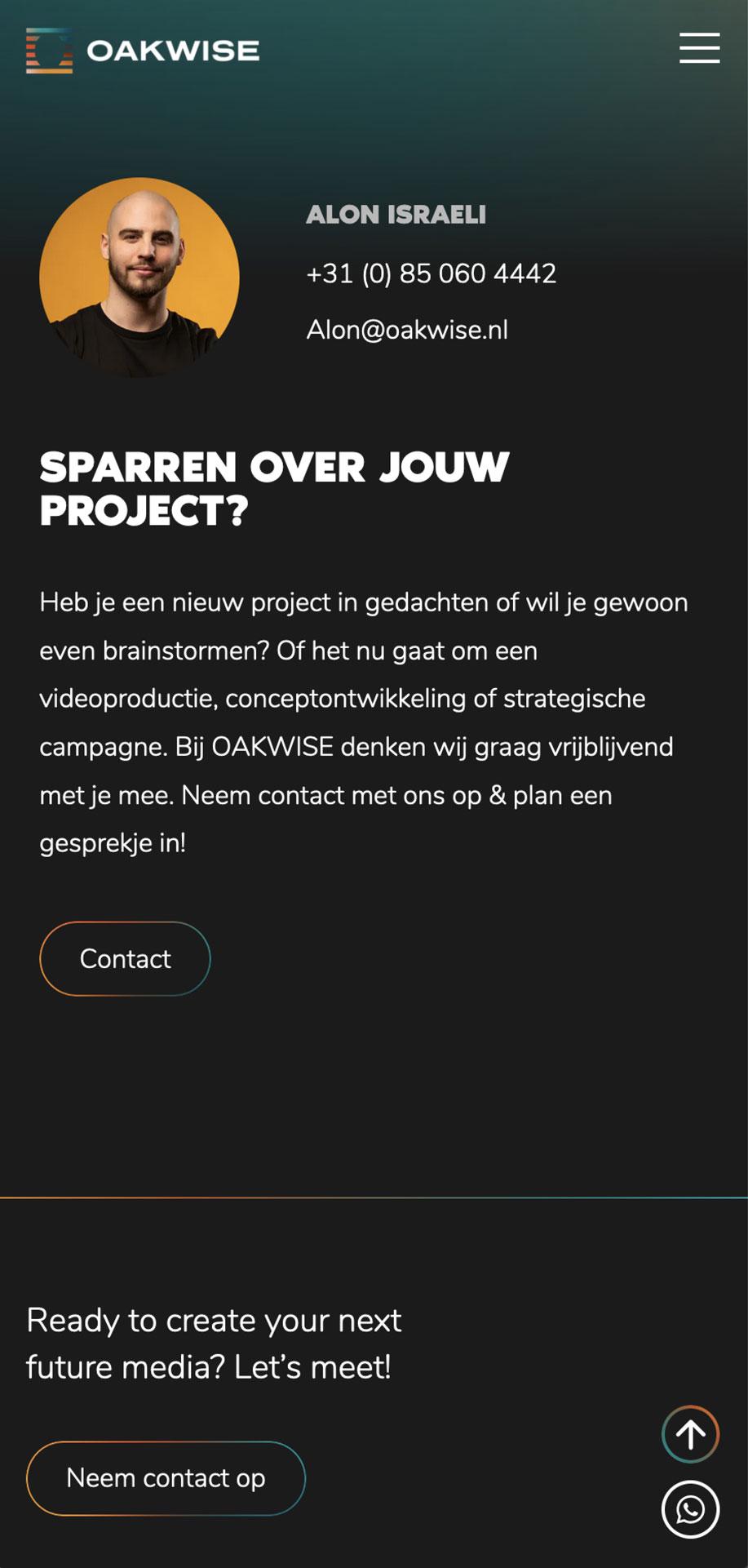 Webdesign mobiel landingspagina light mode