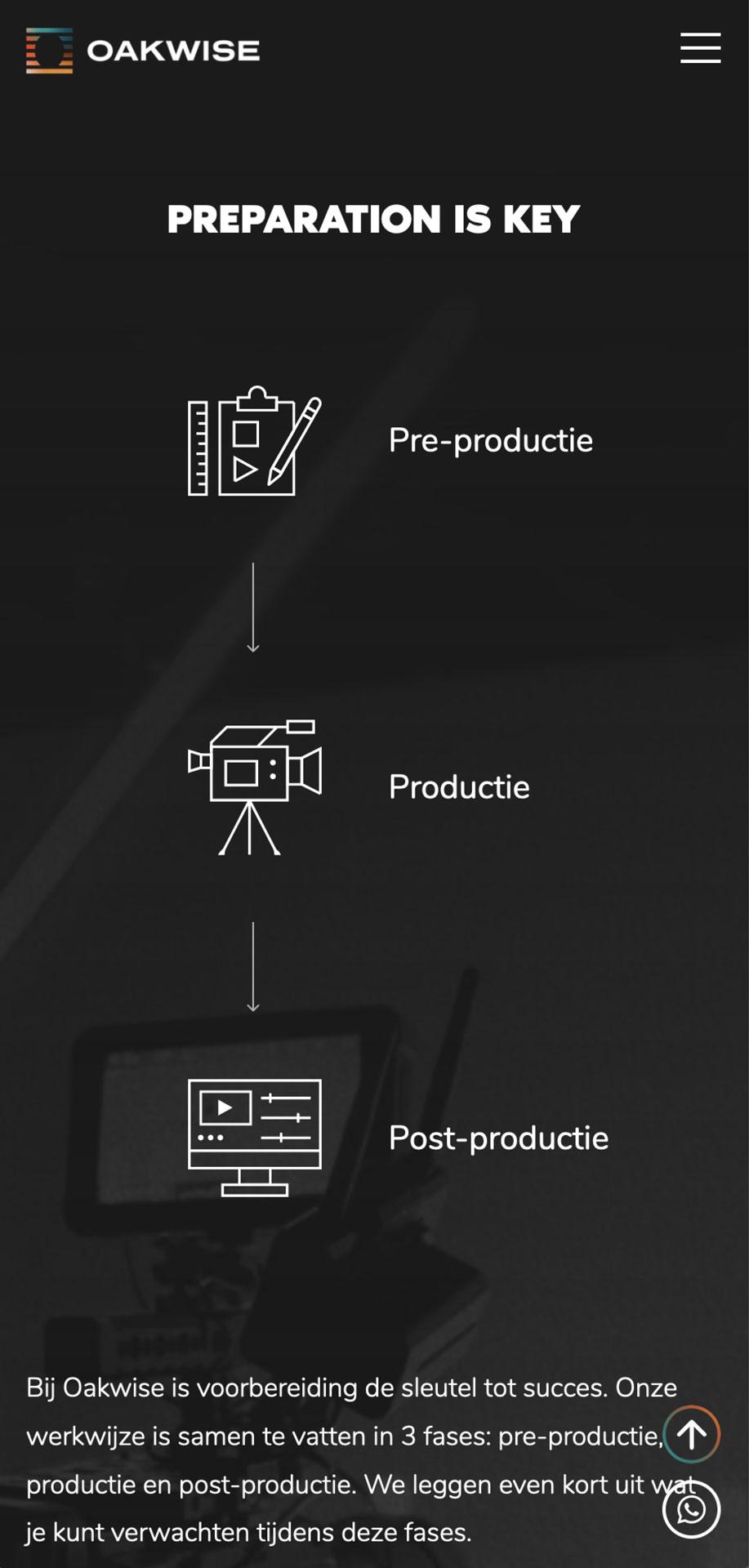 Webdesign mobiel screen service blocks