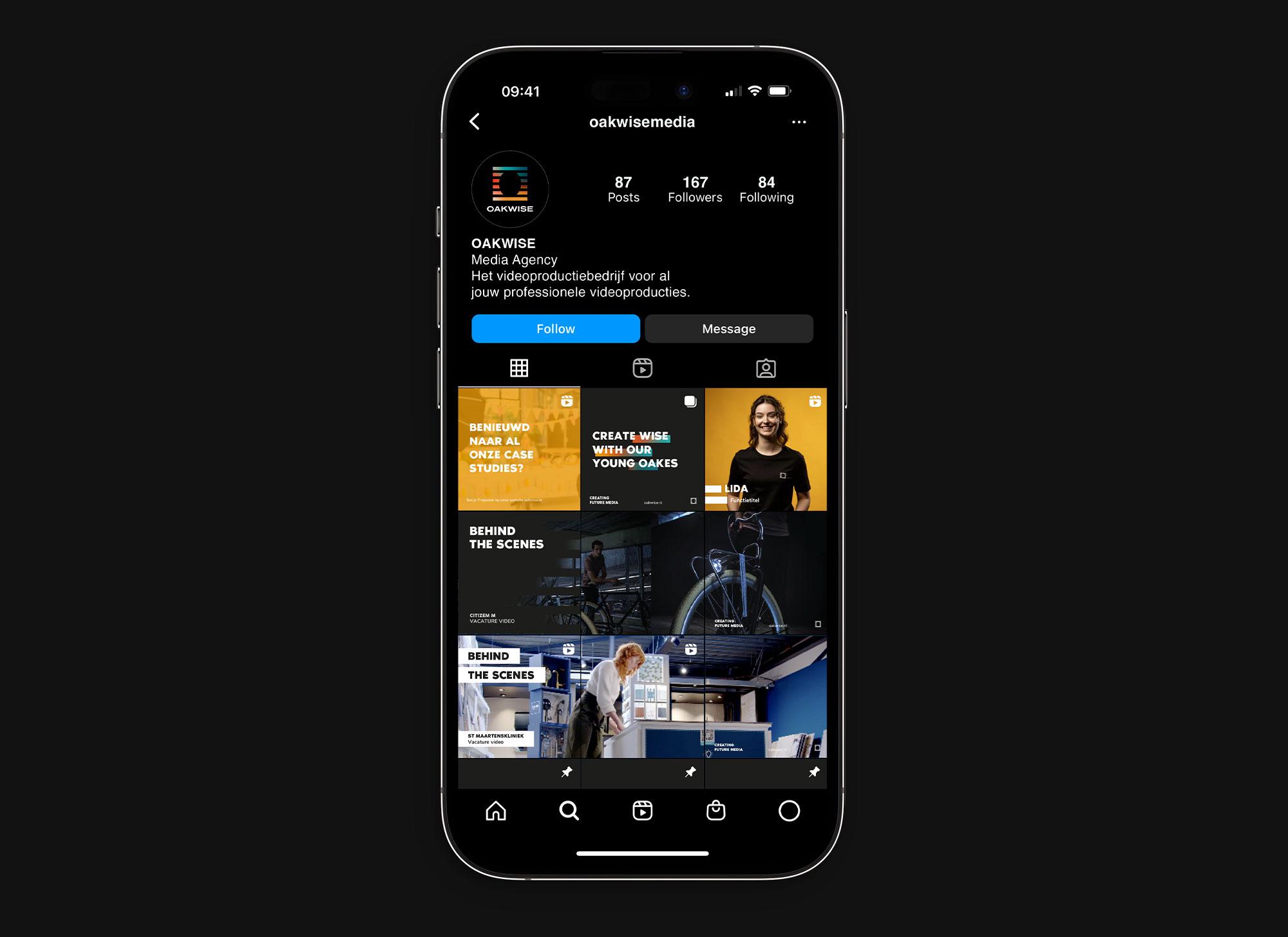 instagram social media design oakwise media