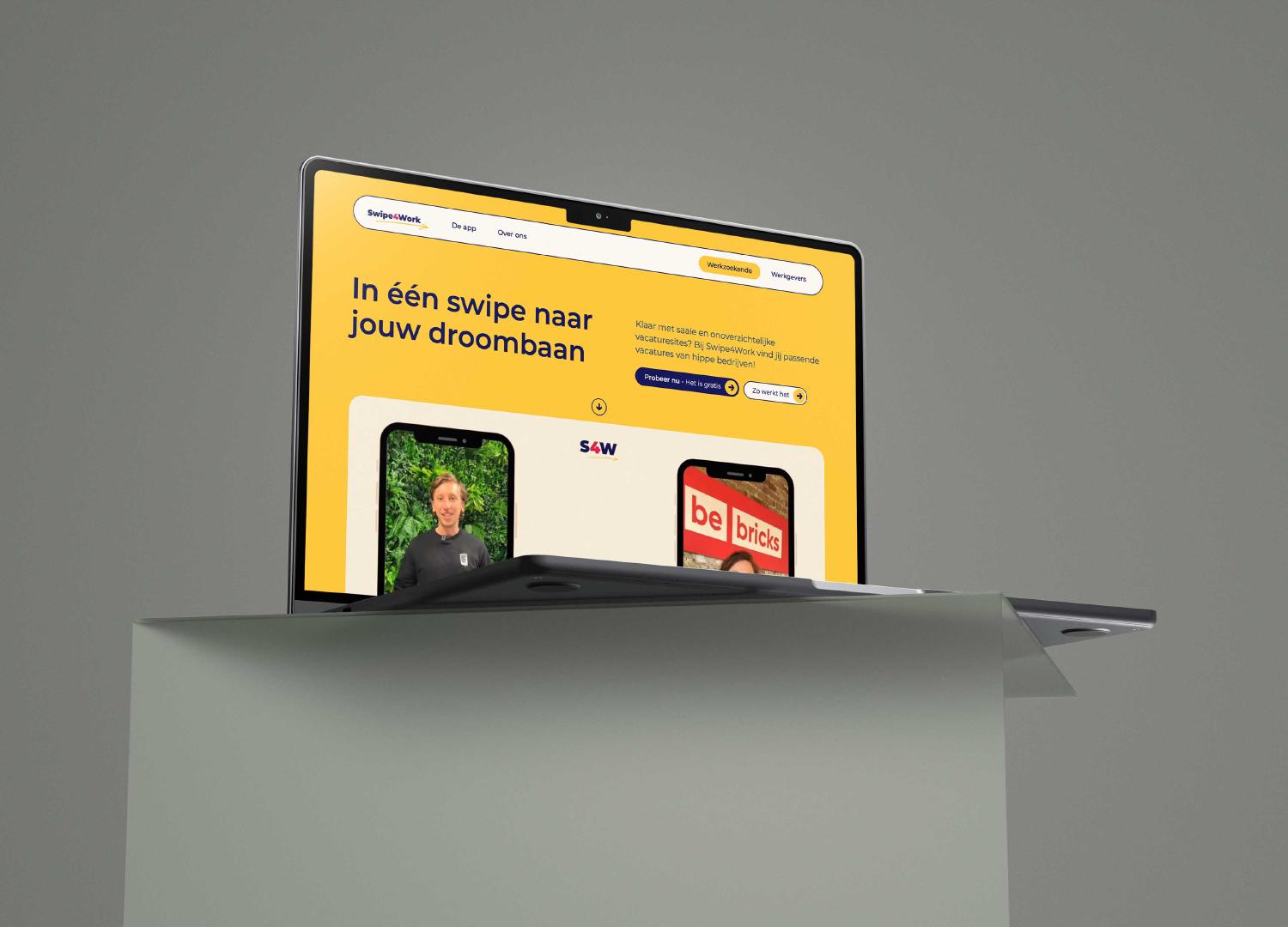 Website vol video's voor Swipe4Work